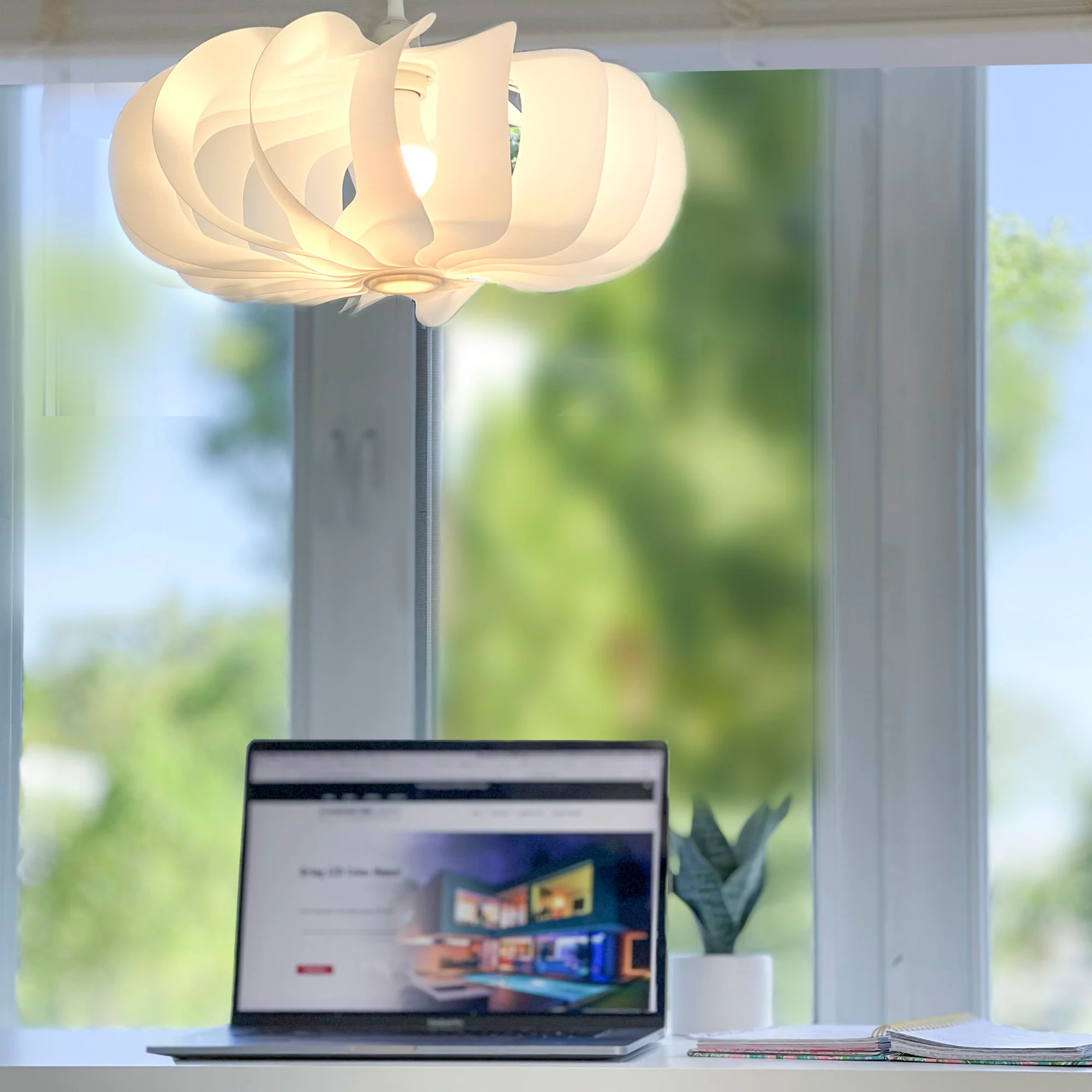 15ft Curved Smart App Multi-Color Hanging Pendant Light - Image 5