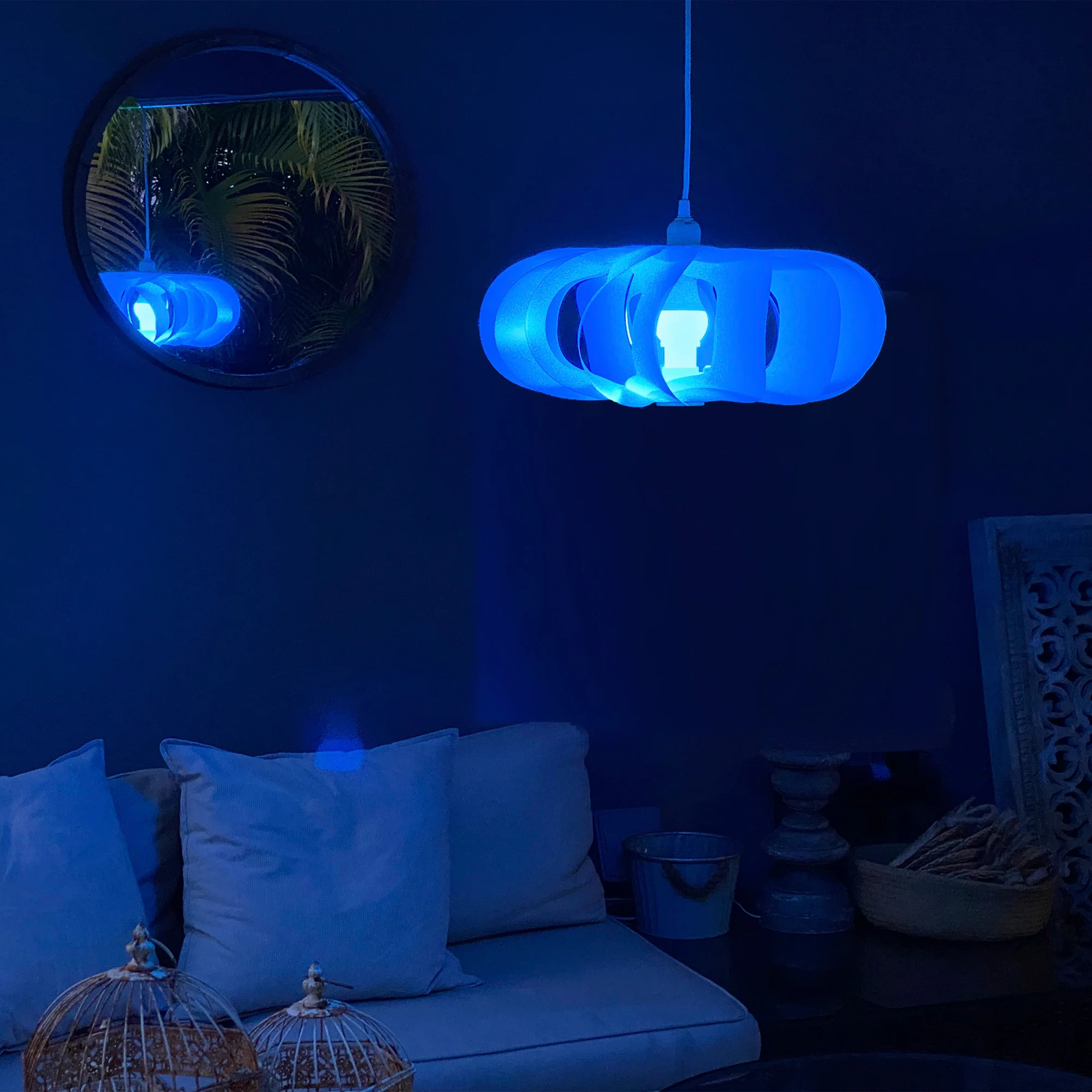 15ft Curved Smart App Multi-Color Hanging Pendant Light - Image 6