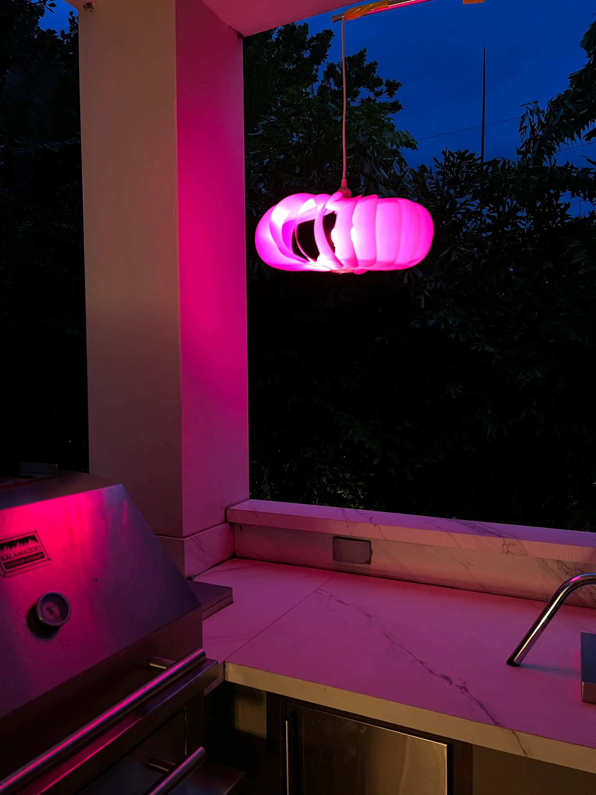 15ft Curved Smart App Multi-Color Hanging Pendant Light - Image 7