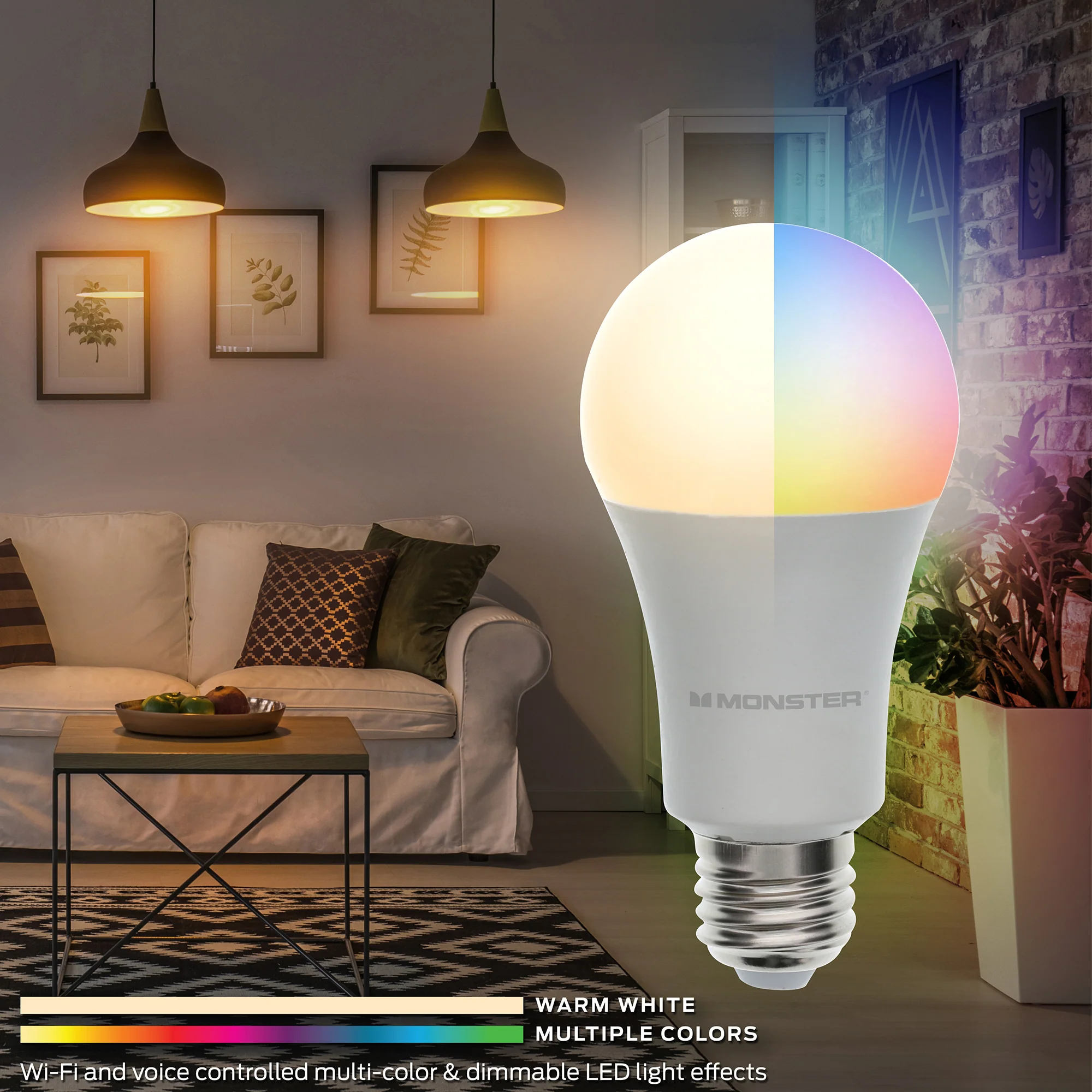 2-Pack Multi-Color and Warm-White Smart LED 60W Light Bulb E26 A19 - Image 6