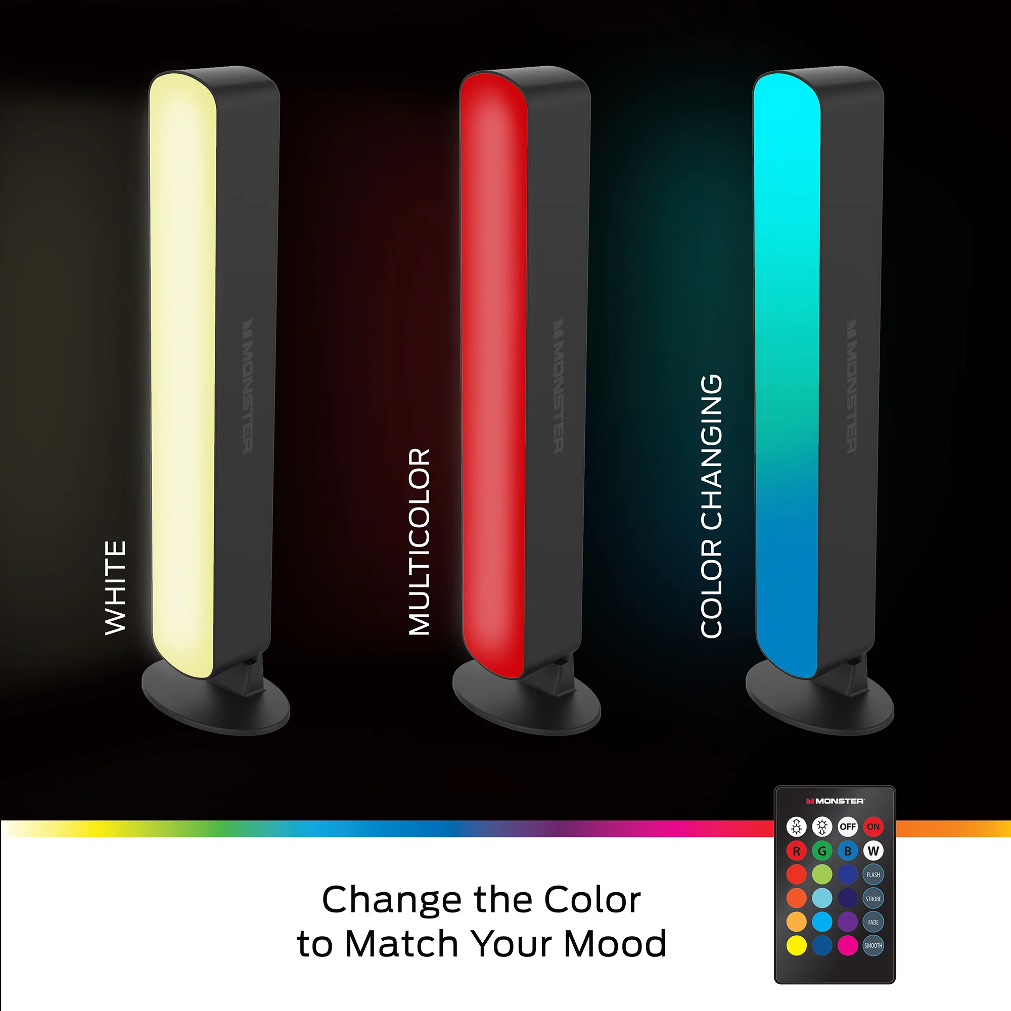 2-Pack Multi-Color LED Light Bar with Multi-Position Base - Image 3