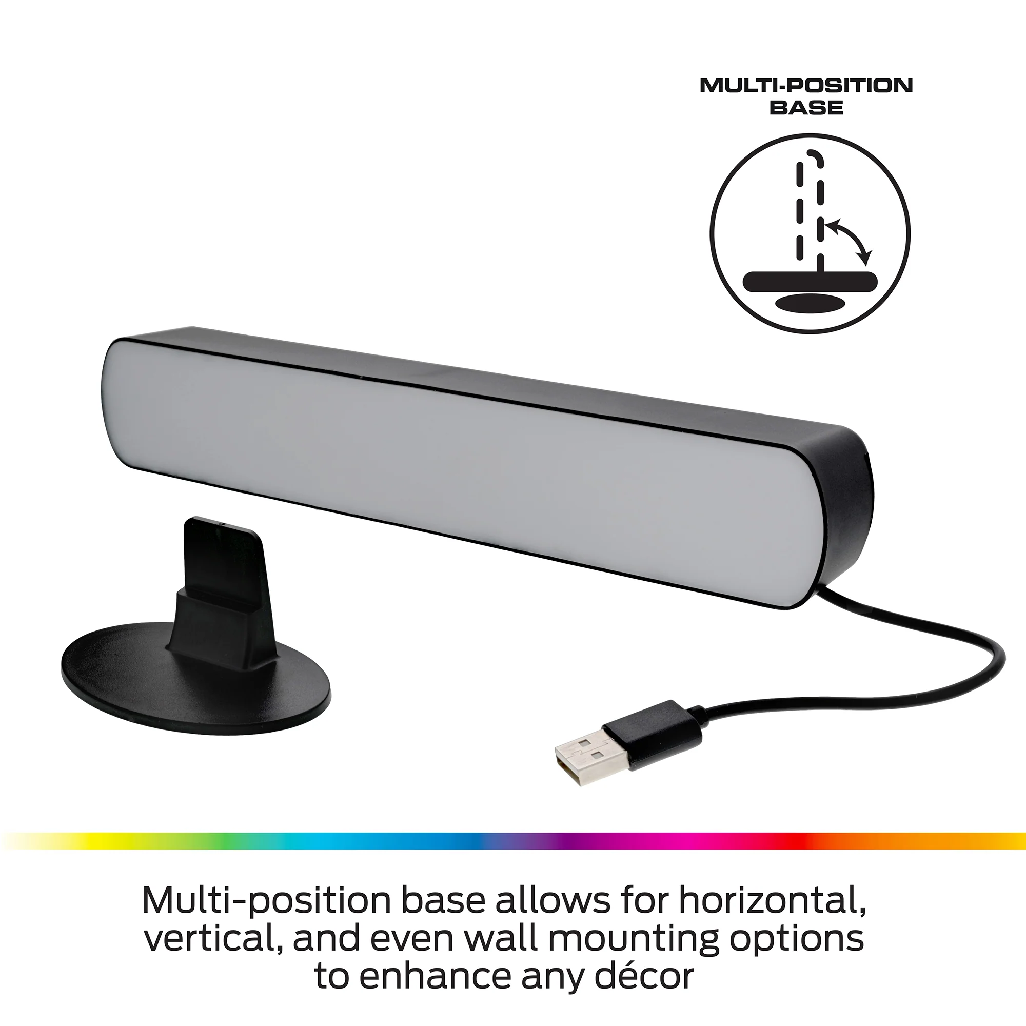 2-Pack Multi-Color LED Light Bar with Multi-Position Base - Image 5