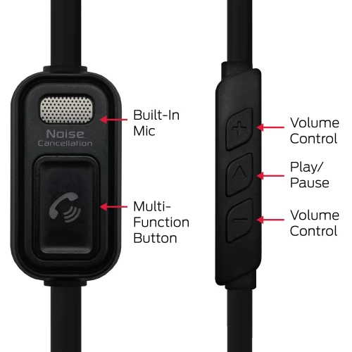 3ft Auxiliary Audio Cable with Hands-Free Mic, (Stereo), Smartphone Compatible - Image 4