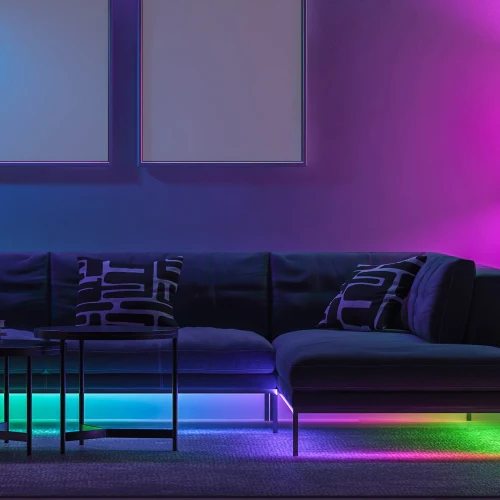 50ft RGB Remote Control Peel-and-Stick Installation LED Light Strip - Image 3