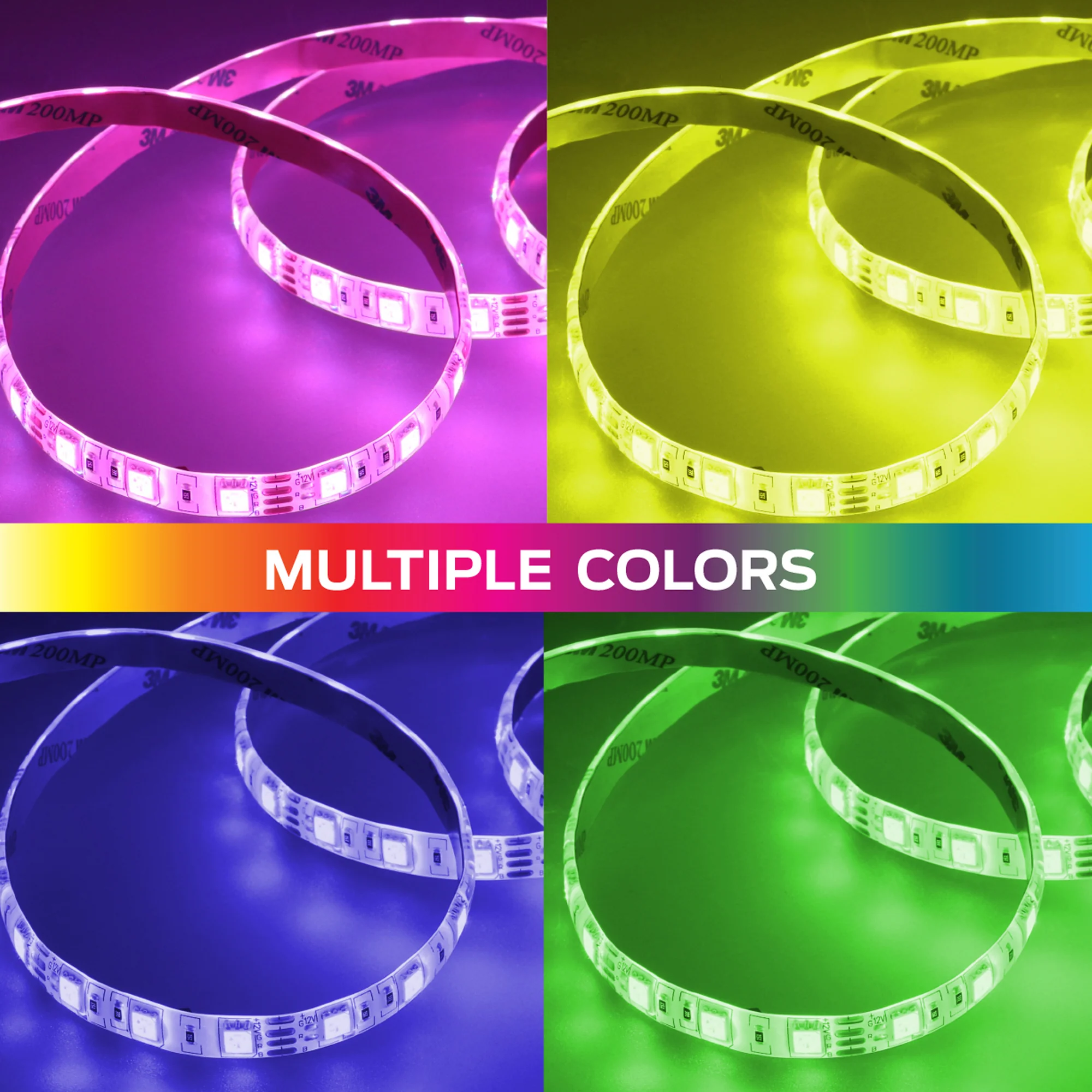 6.5ft Multi-Color LED Car Accent Light Strip - Image 3