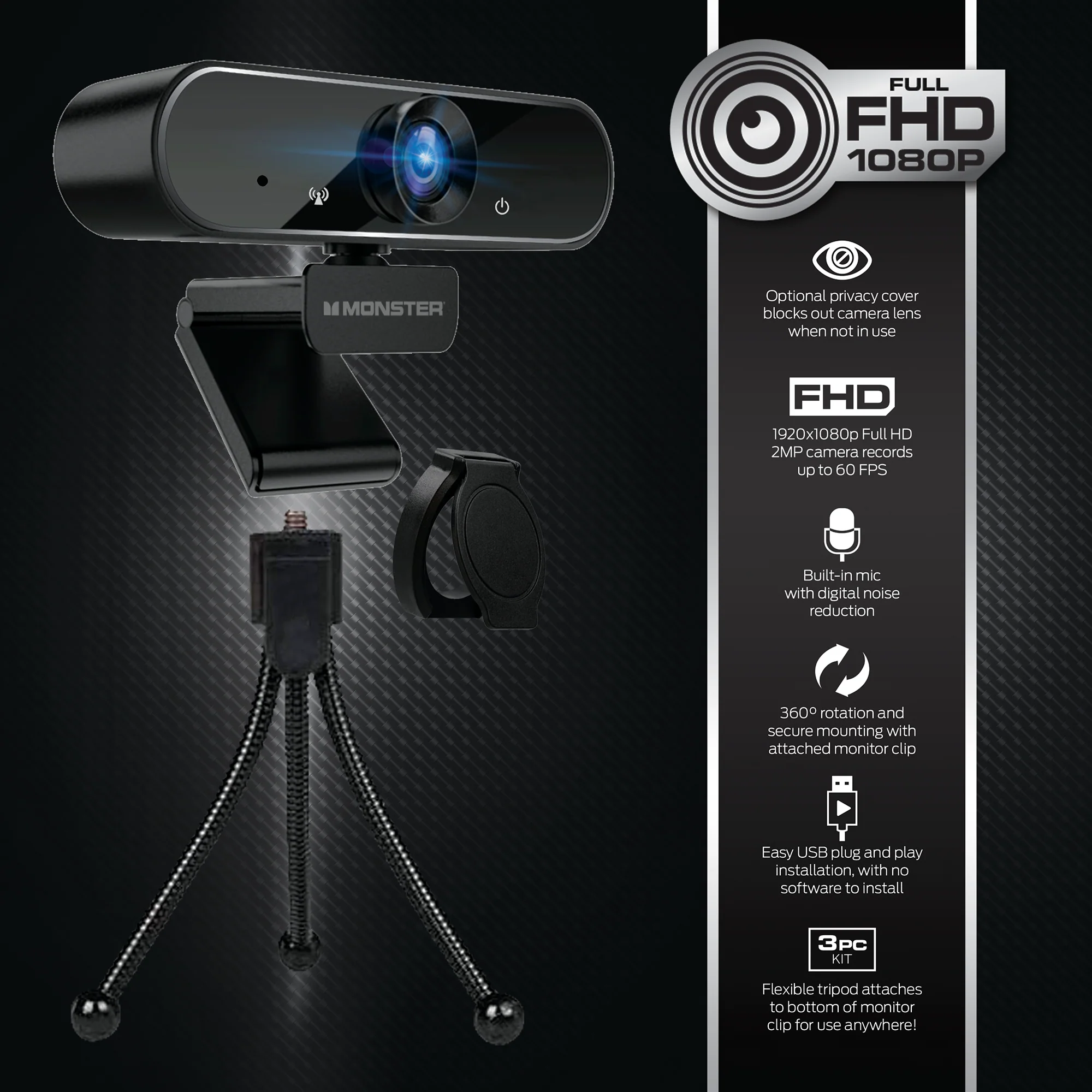 Premium Pro 1080P HD Insight FHD Webcam - Image 3