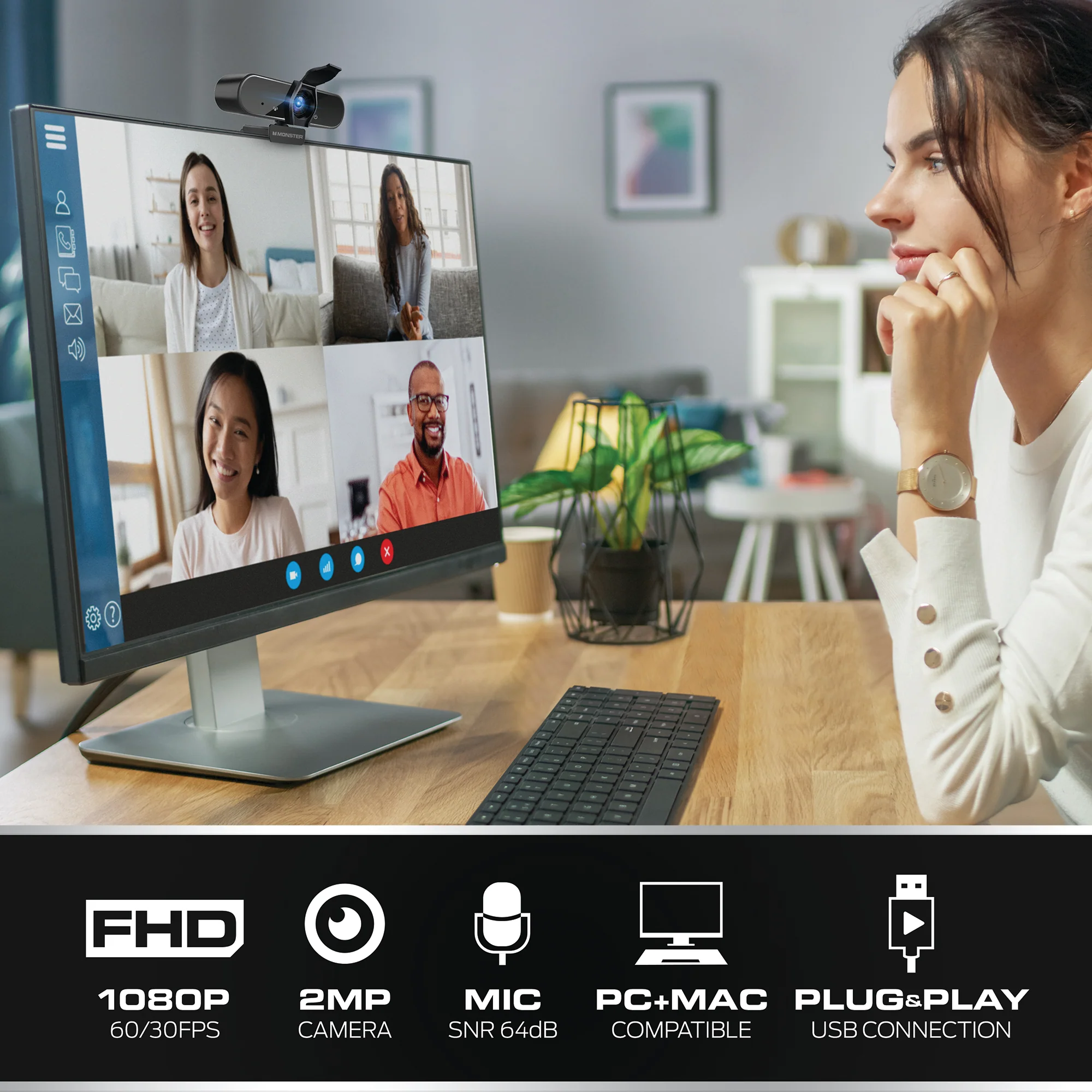 Premium Pro 1080P HD Insight FHD Webcam - Image 4