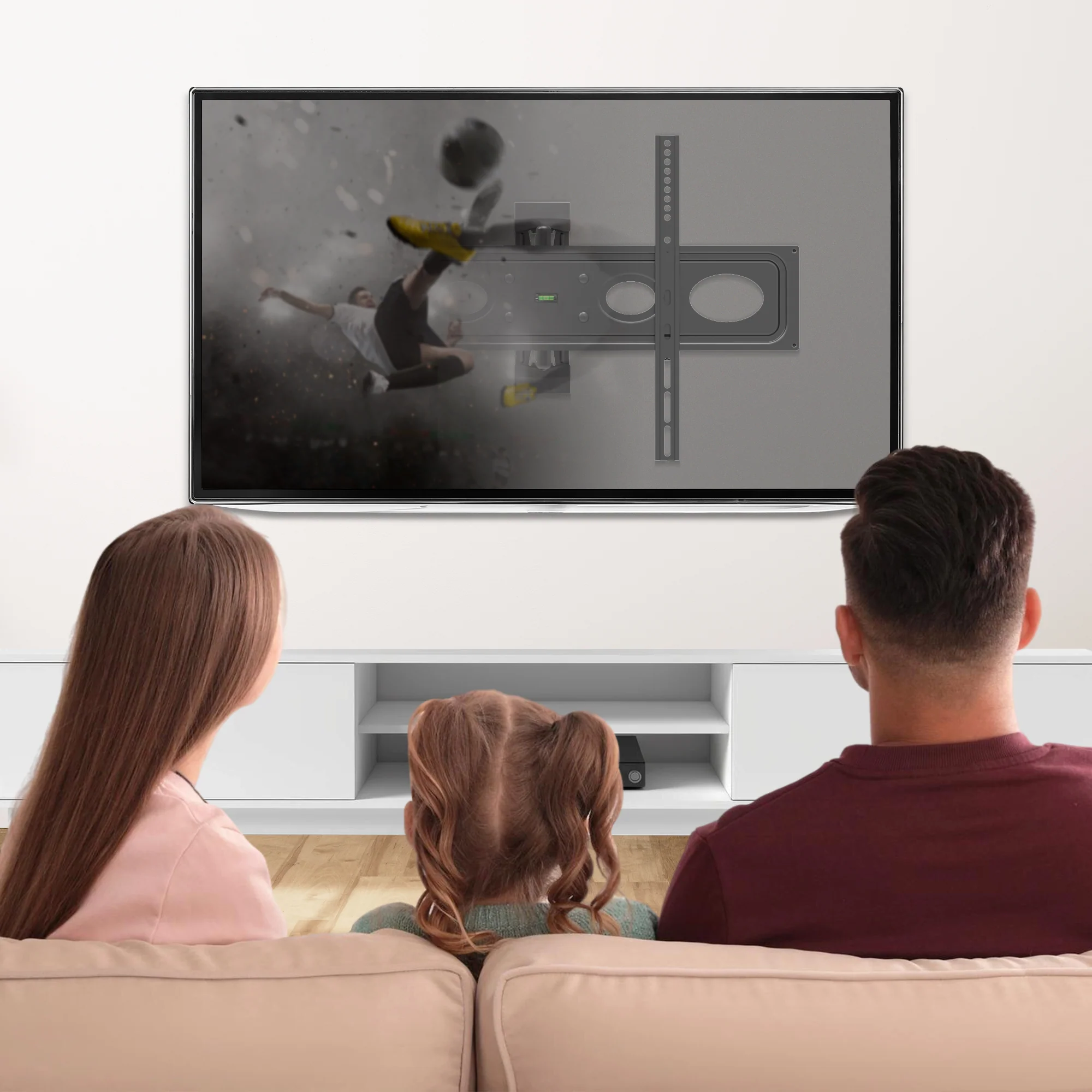 Monster Full Motion TV Mount for 32”-80” TVs up to 88 Lbs., Flat Panel Swivel & Tilt Television Mount - Image 7