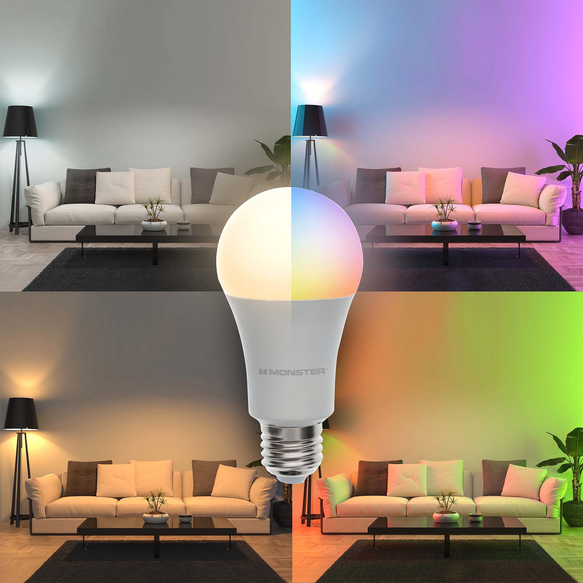Smart LED Room Kit with Light Bulb and Light Strip - Image 4