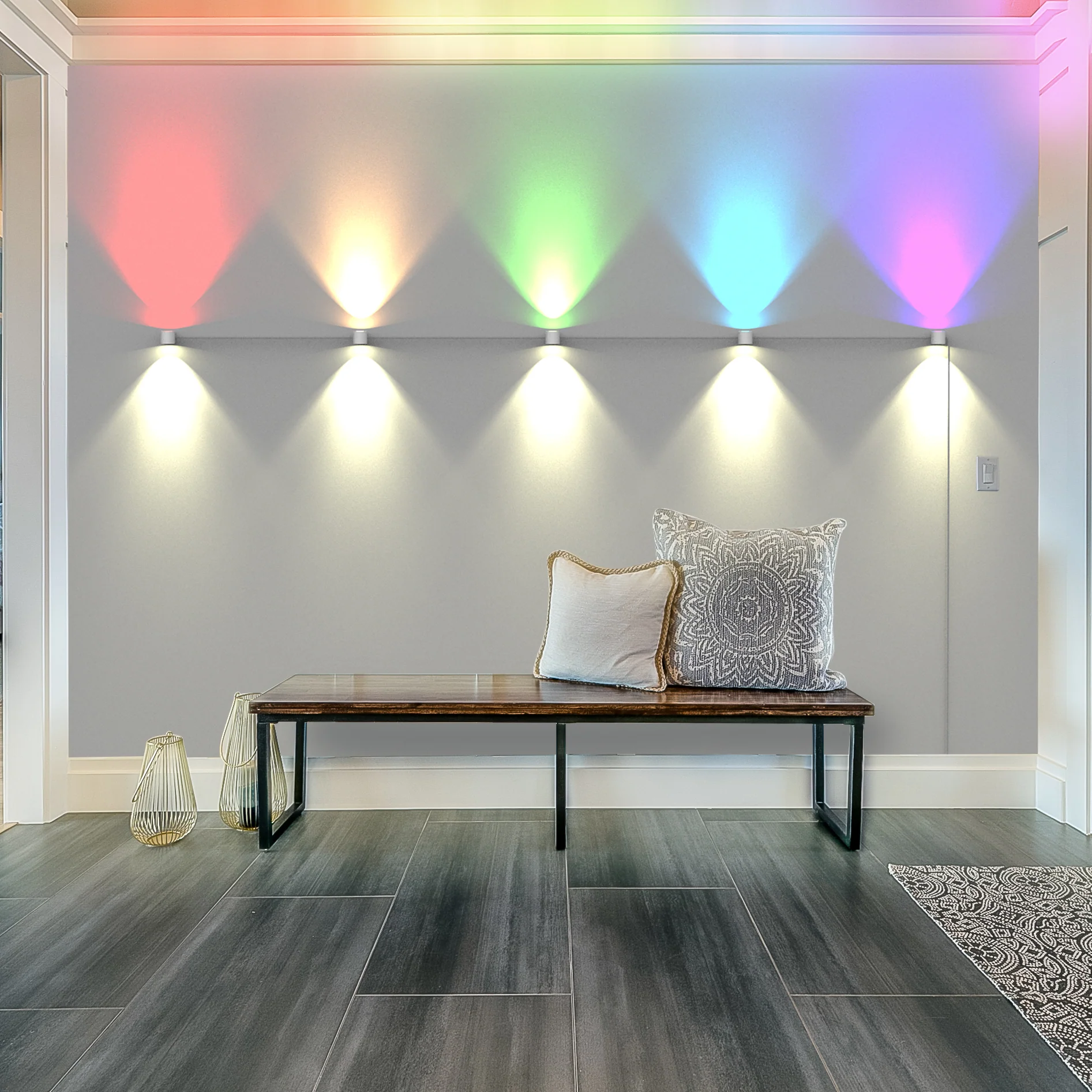 Multi-Position Indoor 12ft 2-Sided Sconce Lights, Wi-Fi & Voice Controlled, Razer Chroma - Image 8