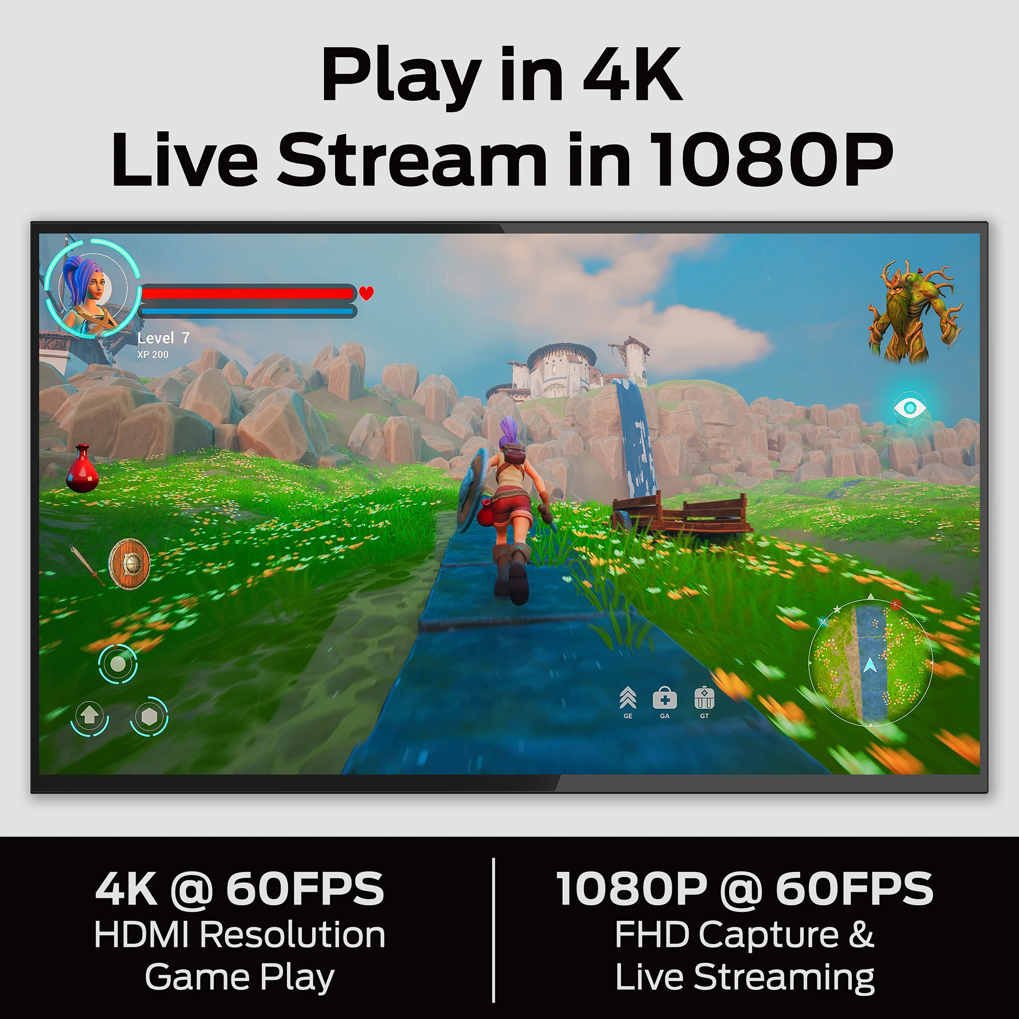 Capture Card, 4K 60FPS Game Play, 1080p 60FPS Capture & Streaming - Image 3