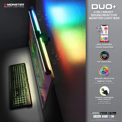 Duo Monitor Light Bar: Reduce Glare, Enhance Comfort, Boost Style, Level Up Your Gaming Atmosphere - Image 7