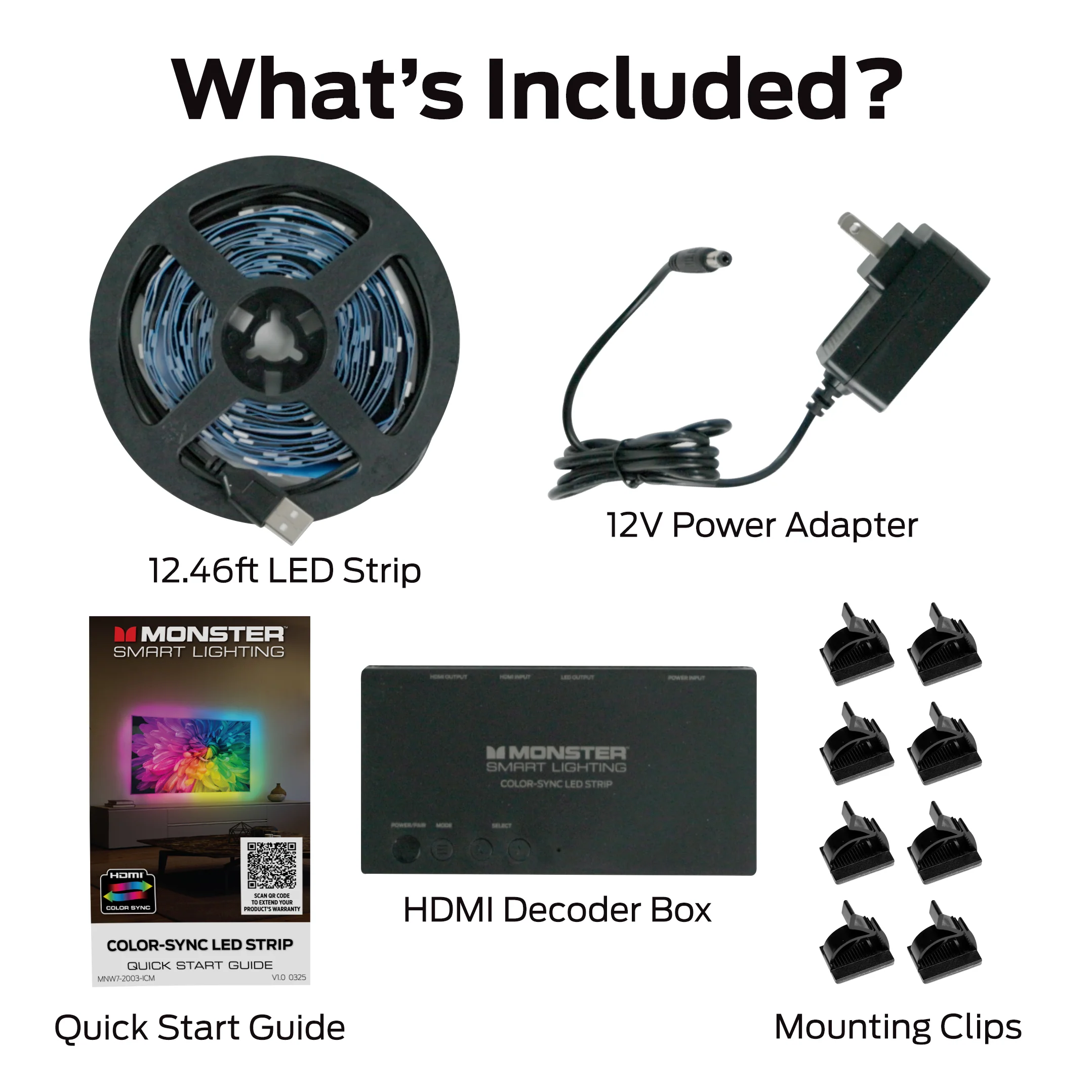 Smart Lighting HDMI Color Sync LED Strip for TVs Up to 85”, Color Flow, Music Mode, App & Voice Control, HDMI Decoder - Image 8