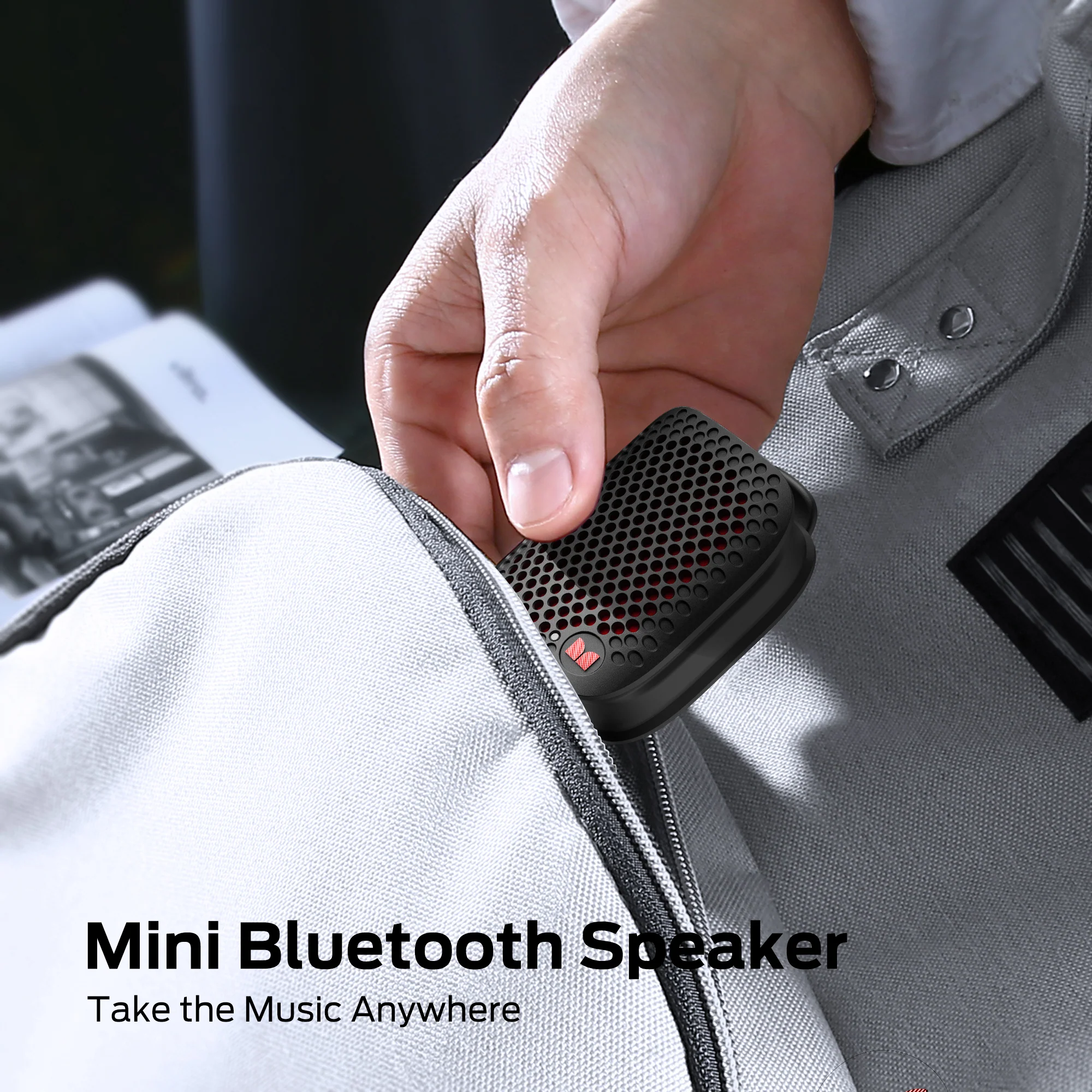 Premium Mini Bluetooth Speaker, Built-in Microphone for Calls, Arm Wearable - Image 8