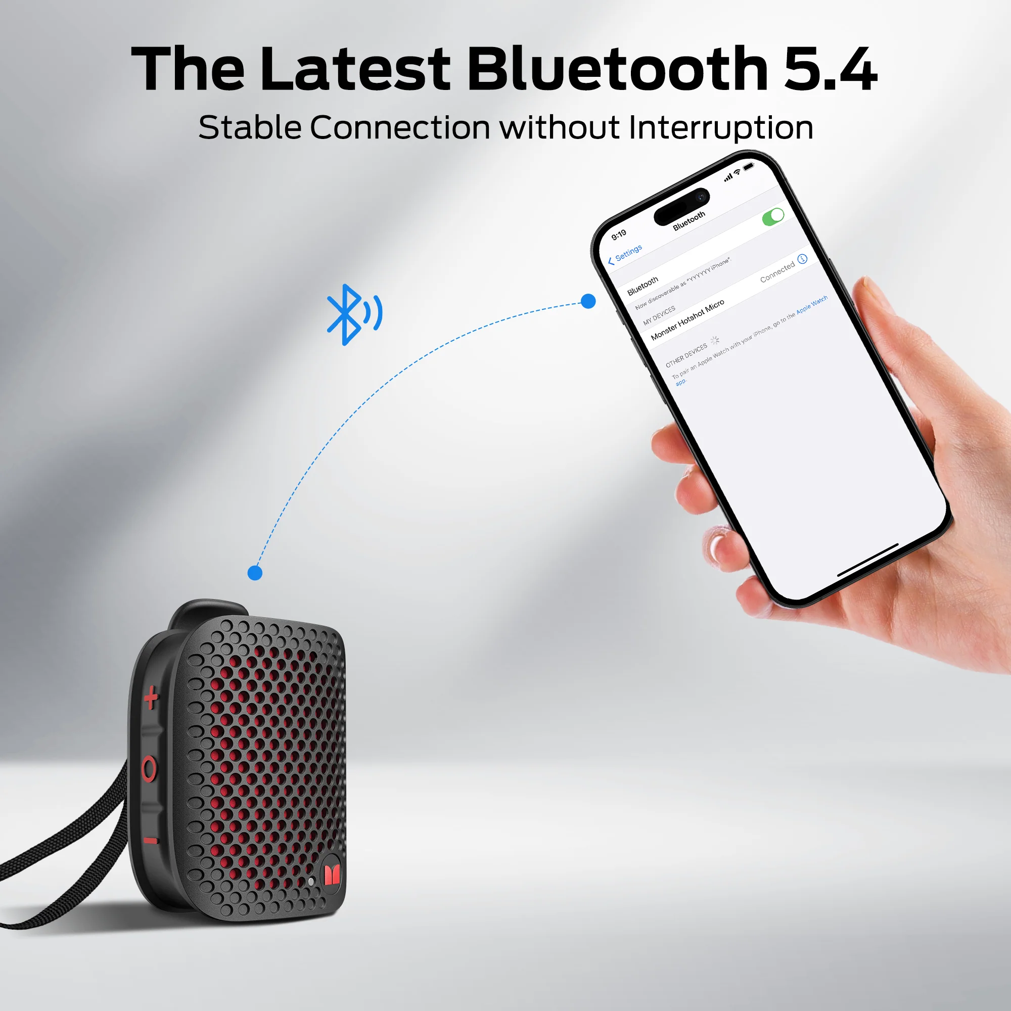 Premium Mini Bluetooth Speaker, Built-in Microphone for Calls, Arm Wearable - Image 9