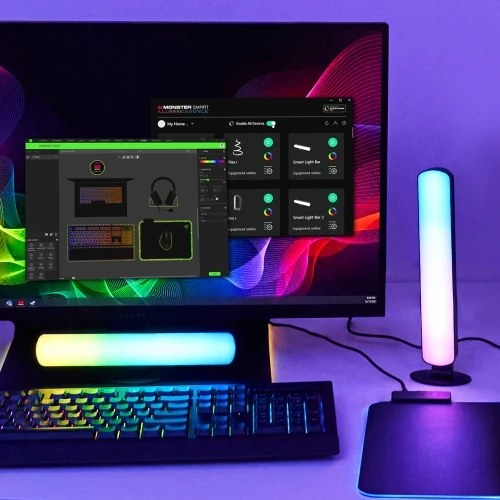 Smart LED Light Bars 2 Pack, Multi-Color Sound Reactive Dimmable Razor Chroma - Image 3