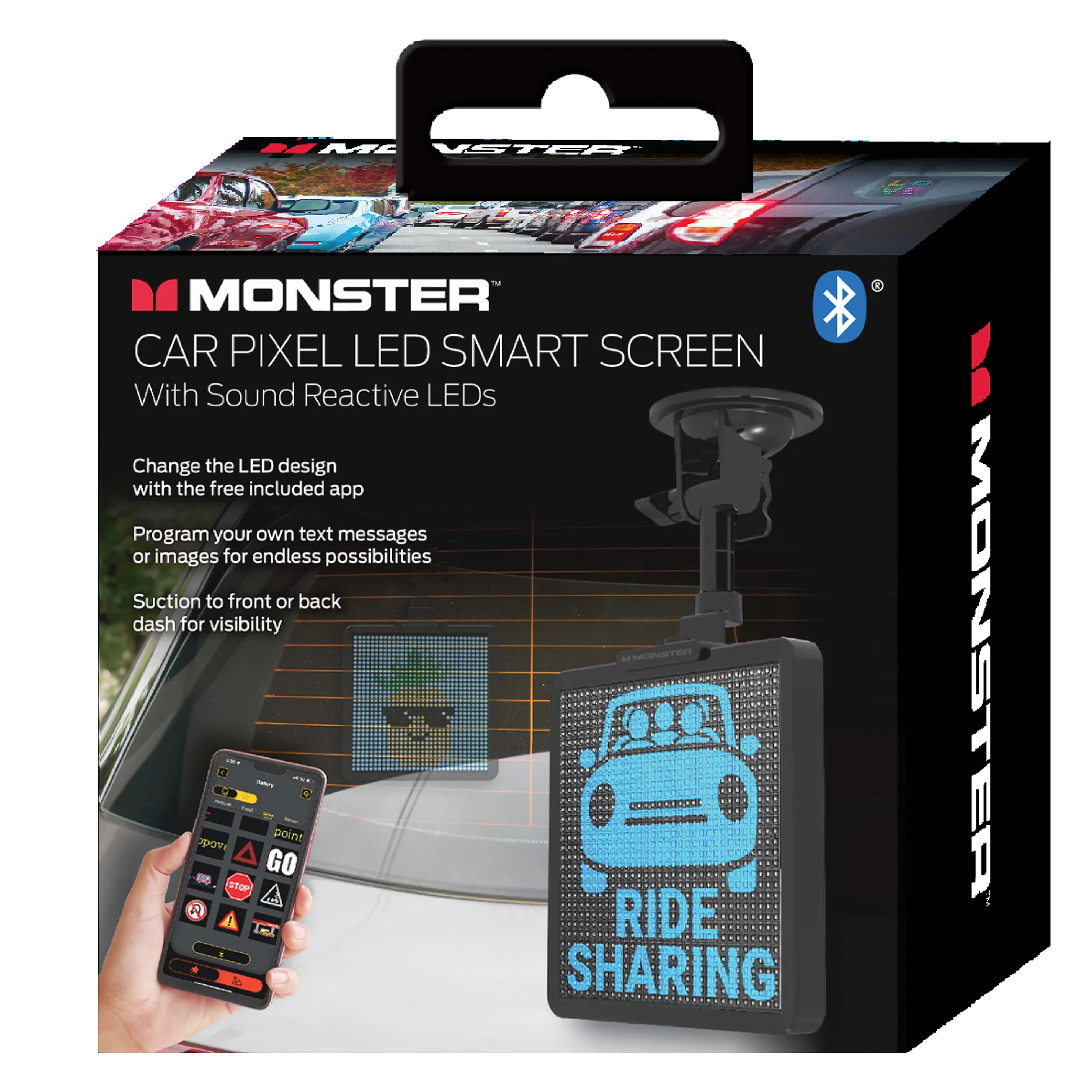 Monster LED Smart Car Pixel Smart Screen with Sound Reactive Mobile App - Image 7