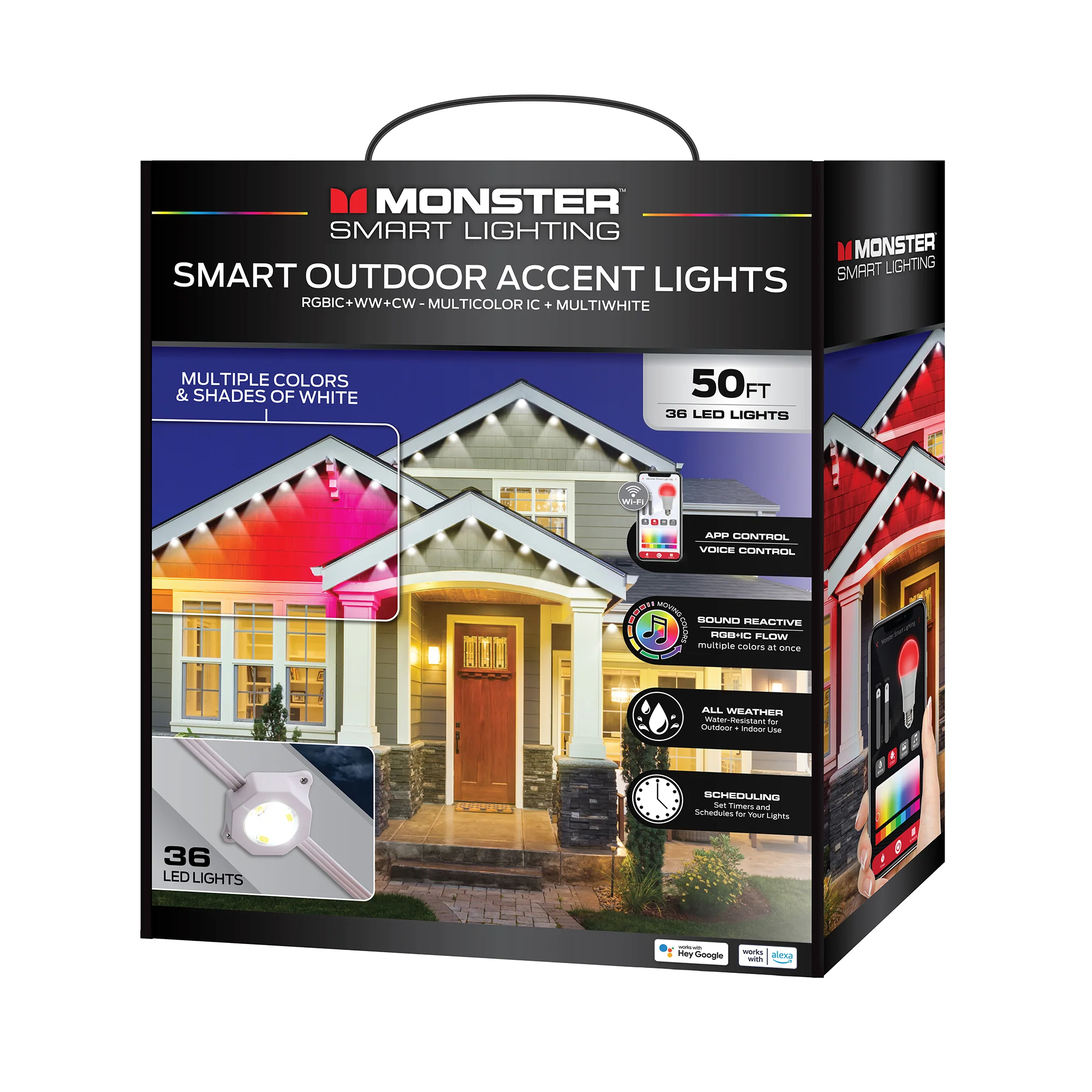 Smart Permanent Outdoor Lights, LED Eaves Lights, IP66 Weather & Water Resistant - Image 10