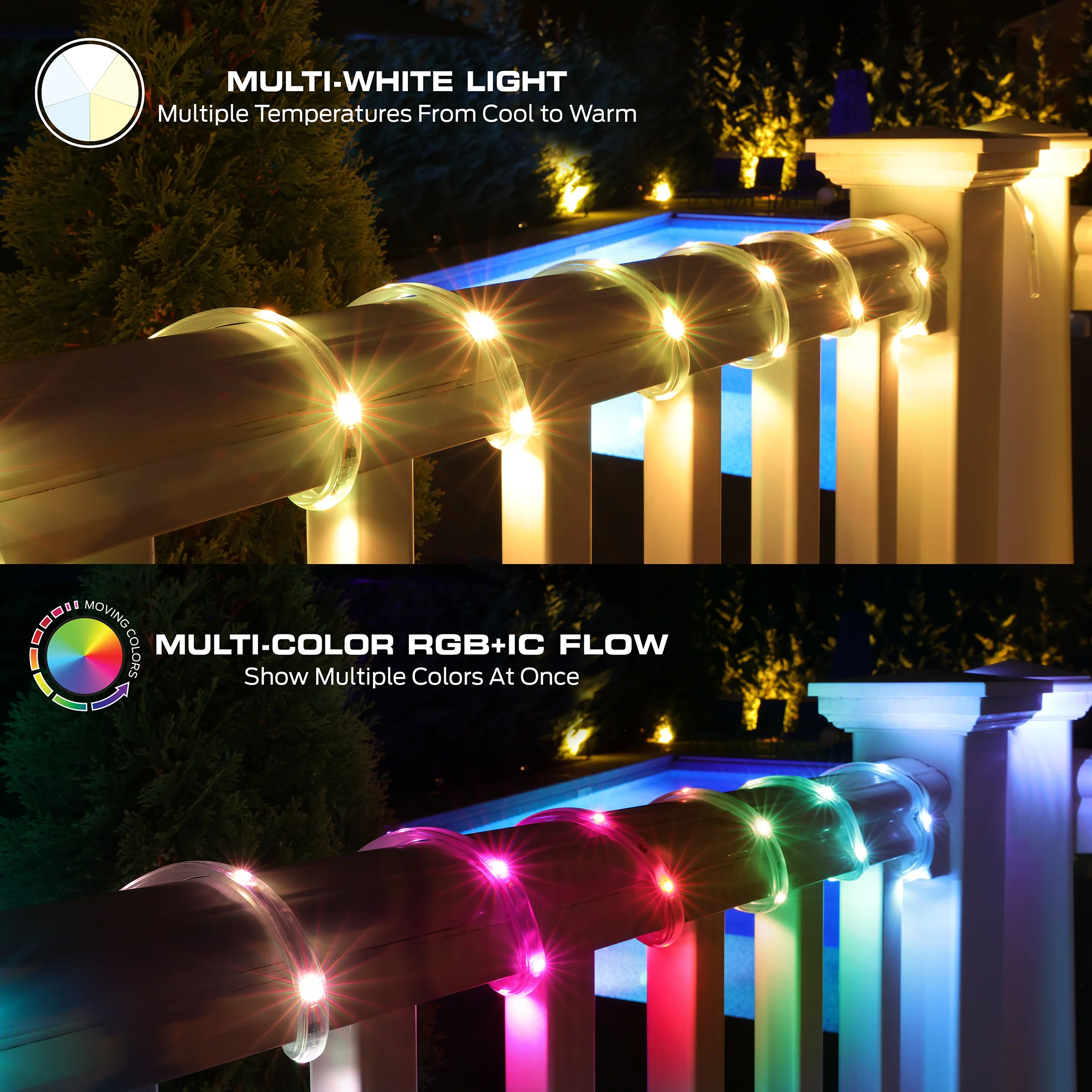 Smart Outdoor Multicolor and Multi-White LED Light Strip - Image 3