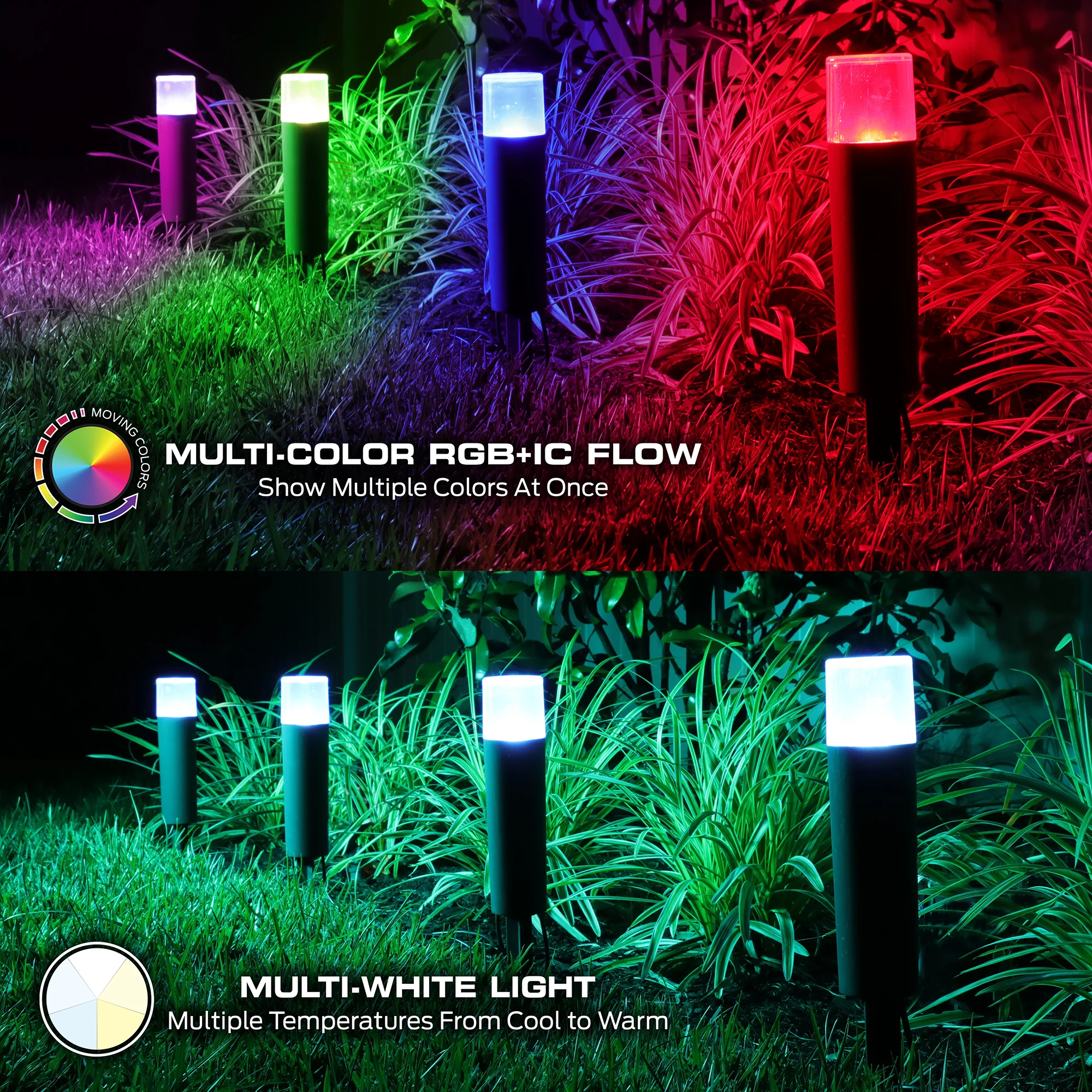 Smart Sound Reactive Pathway LED Lights, 4 Individually Controlled Dimmable LEDs, IP66 Water & Weather Resistant - Image 4