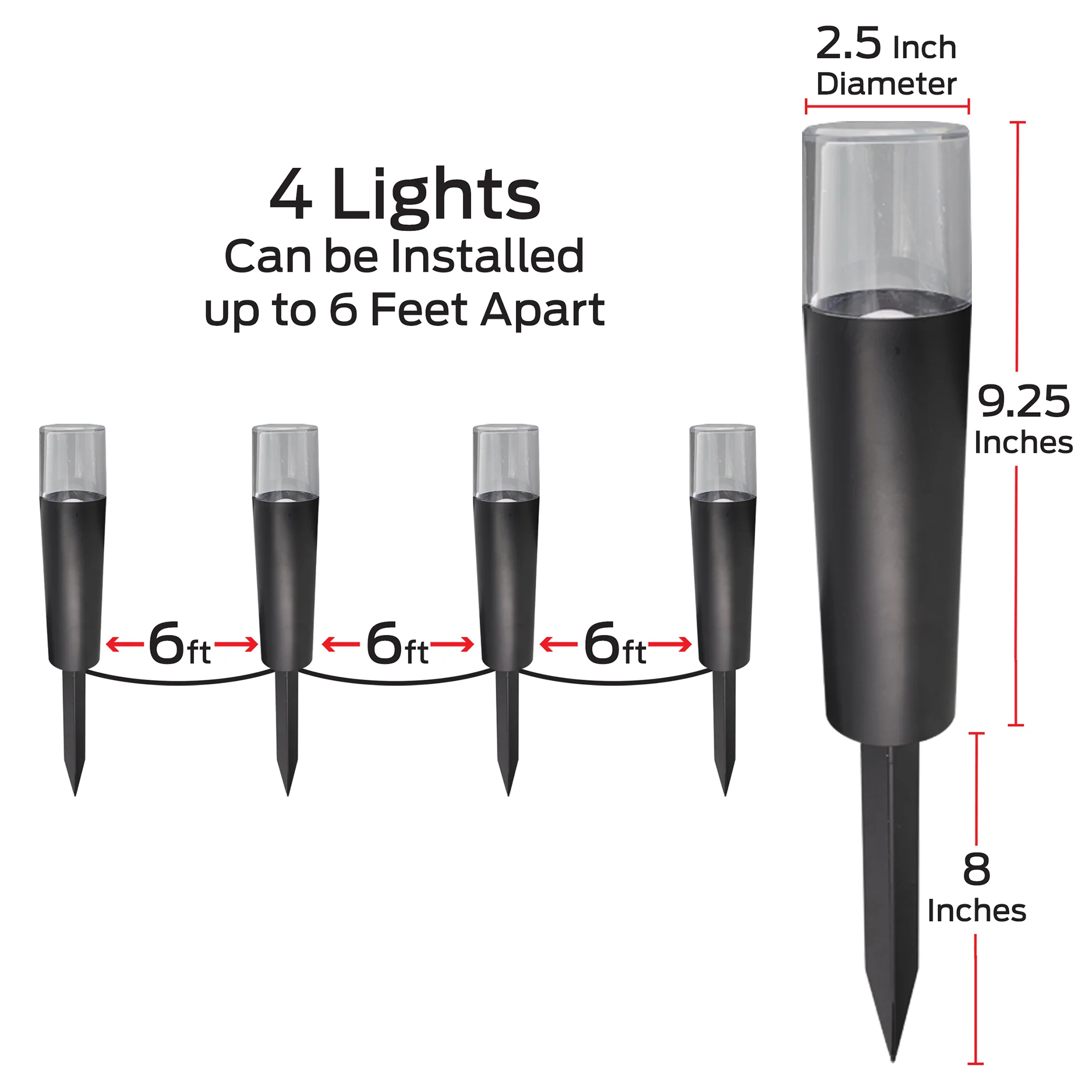 Smart Sound Reactive Pathway LED Lights, 4 Individually Controlled Dimmable LEDs, IP66 Water & Weather Resistant - Image 7