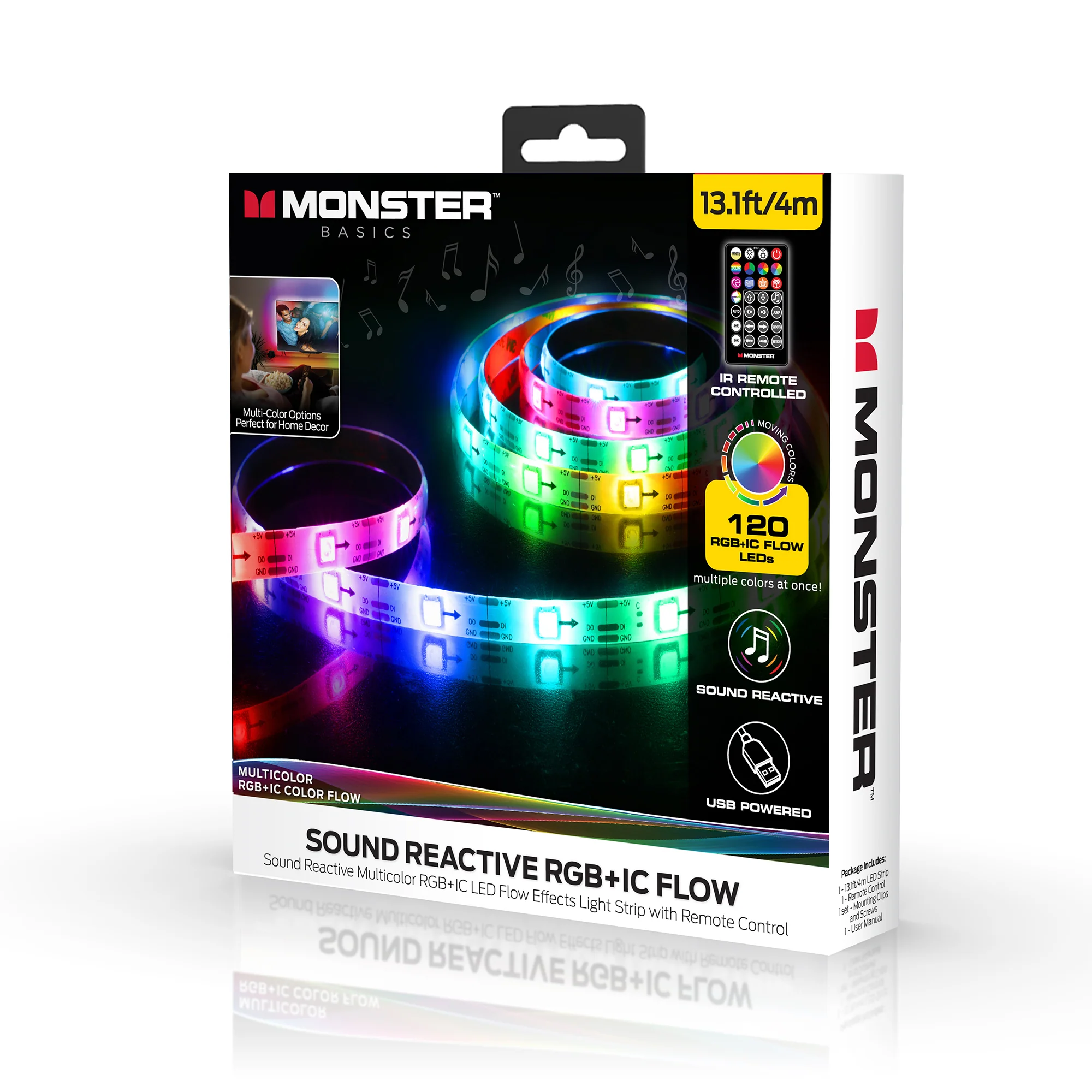 Sound Reactive RGBW Indoor LED Light Strip, Remote Controlled - Image 10