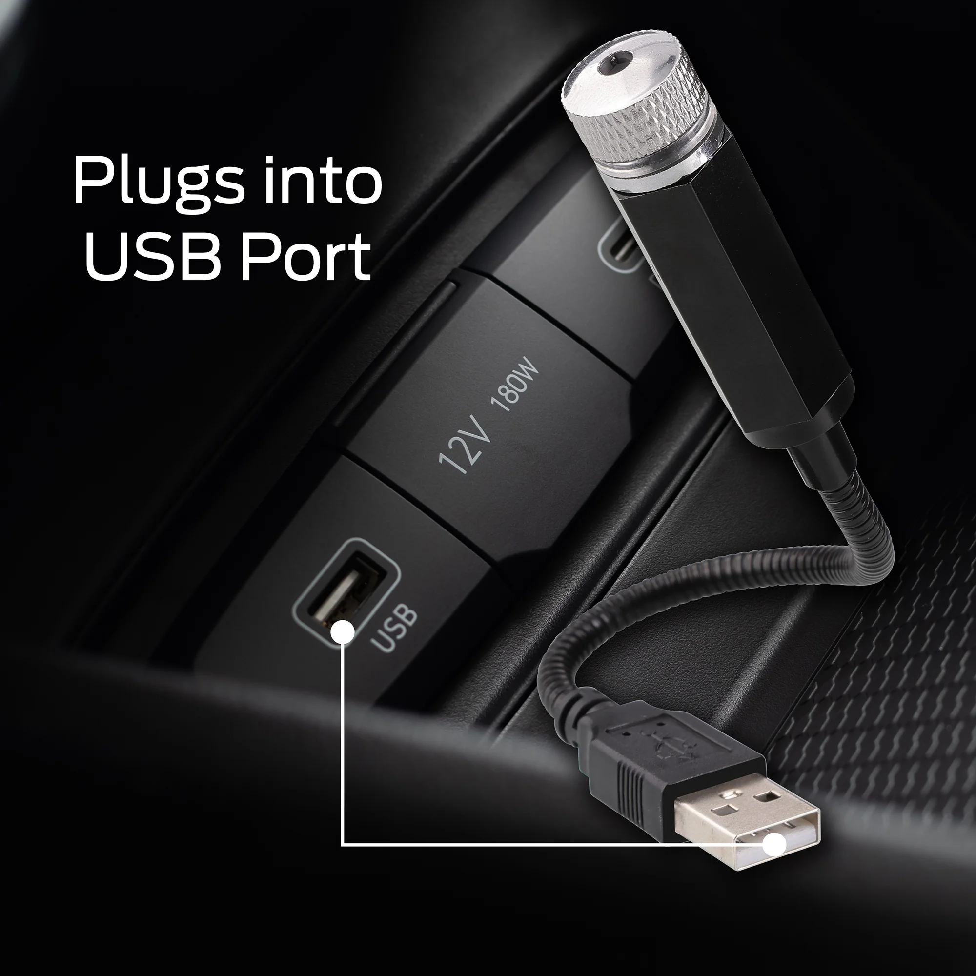 8" Red Starry Night LED Laser Light: USB-Powered Laser Accent - Image 3