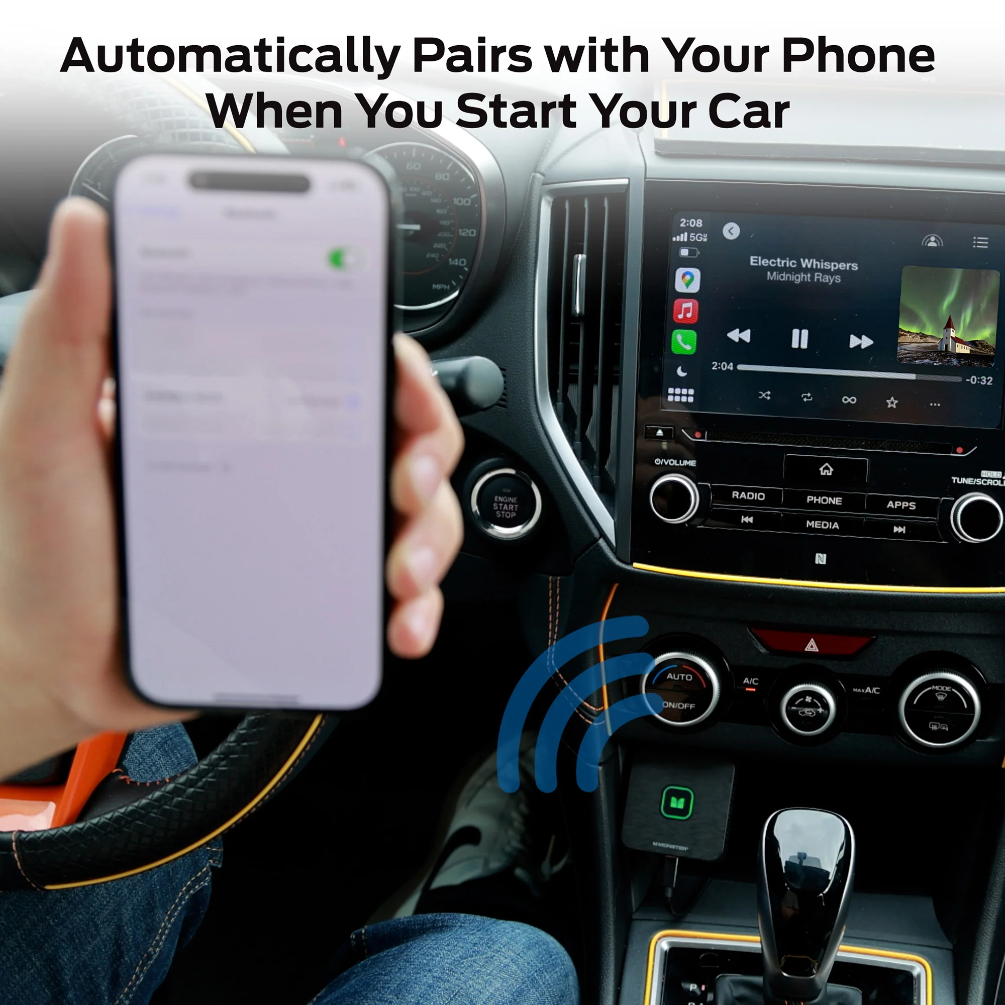 Wireless CarPlay Adapter Compatible with Apple CarPlay & Android Auto - Image 4